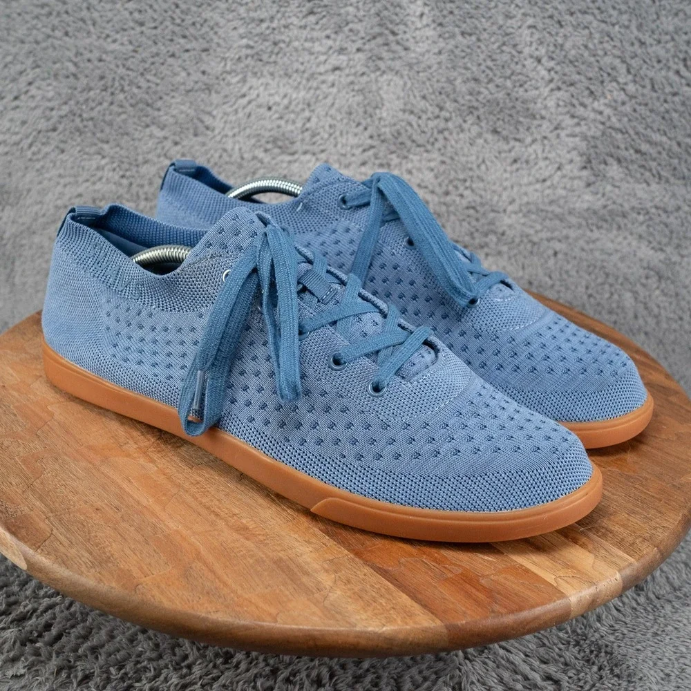 SUAVS Men's The Zilker Gum Knit Comfort Lace Up Sneakers Denim Size 12 US